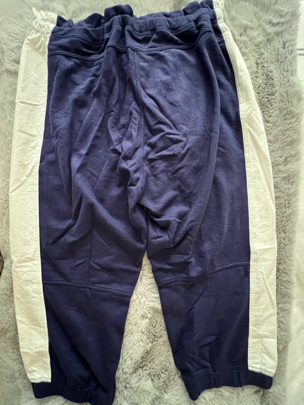 Anthropologie Navy Track Joggers with White Side Stripe - Picture 7 of 11
